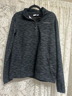 Cinch Black And Grey Aztec 1/4 Zip Pullover